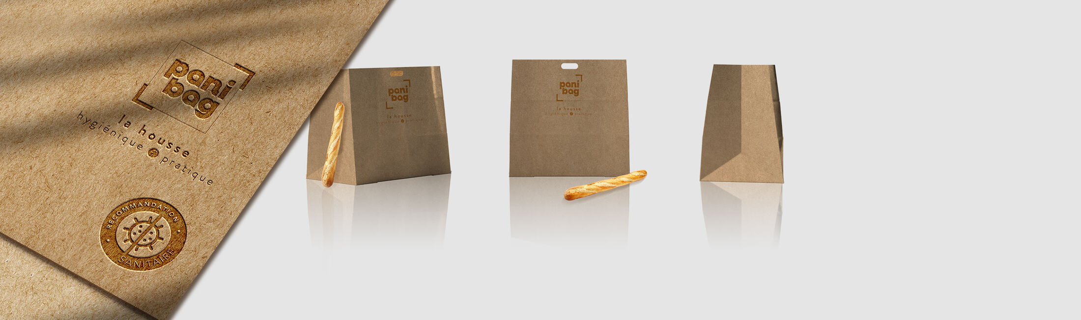 La housse Panibag en papier kraft alimentaire, trois formats